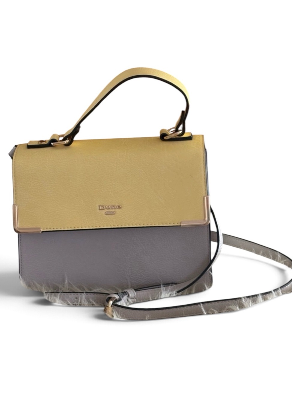Dune London Yellow and Gray Crossbody Bag